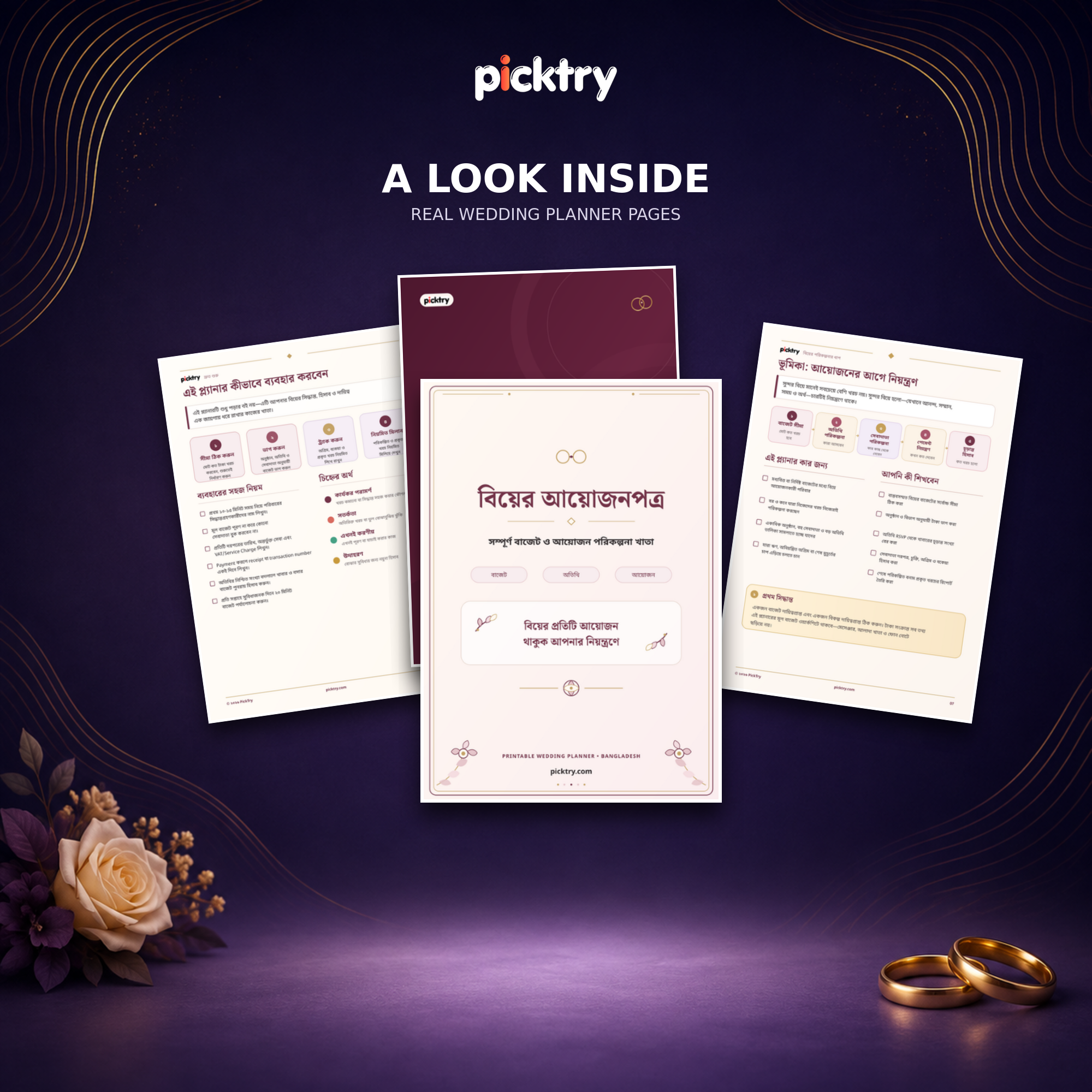 Wedding Planner & Budget Organizer – Printable PDF